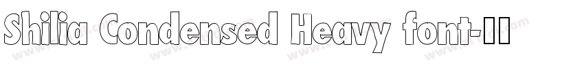 Shilia Condensed Heavy font字体转换